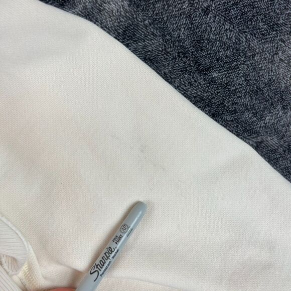 Vtg Y2K Abercrombie & Fitch Waffle Hoodie Pullover Spellout Distressed Men's L* - Picture 8 of 16